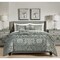Chic Home Athalee 5 Piece Jacquard Comforter Set Burnout Velvet Damask Floral Design